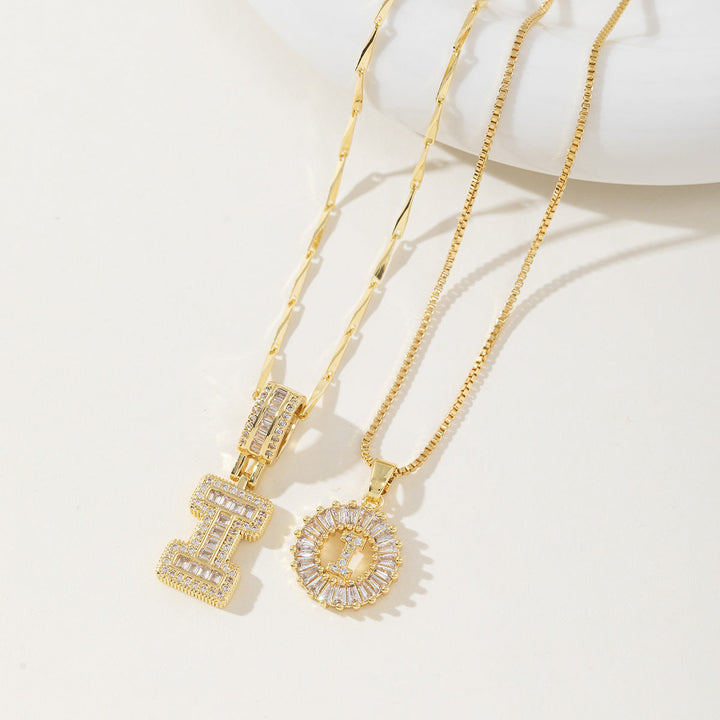 AISHA | Elegant 2-Pack Initial Letter Pendant Necklaces