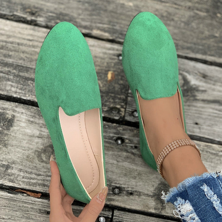 MIA | Women Solid Color Pointed Toe Slip On Flat Shoes