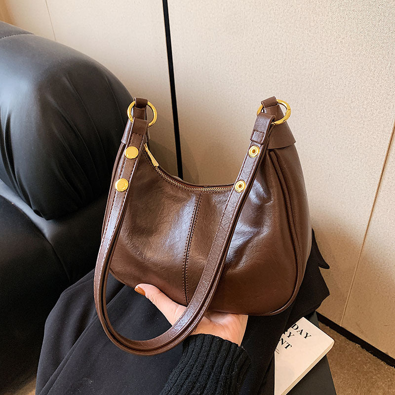AURELIA | Chic Simple Color Zipper Shoulder Bag