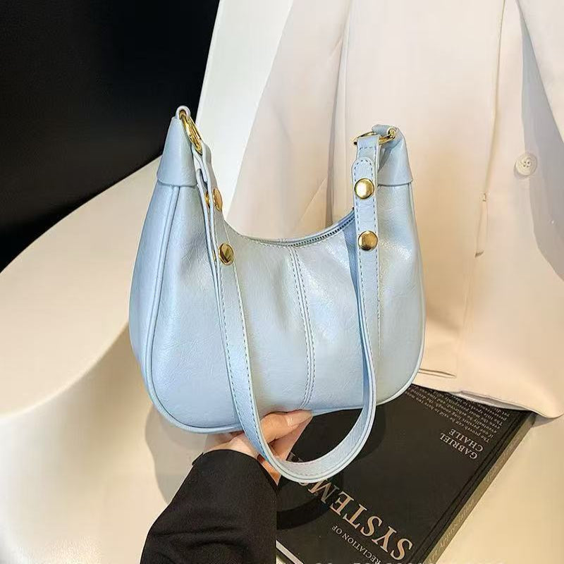 AURELIA | Chic Simple Color Zipper Shoulder Bag