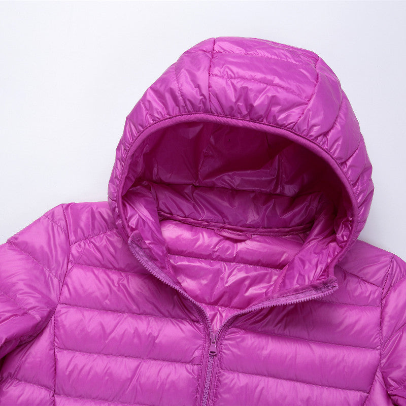 LIYANNA | Comfy Plus Size Lightweight Hooded Long Sleeve Puffer Jacket