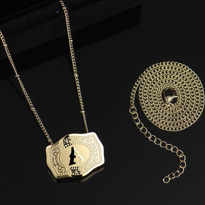 CINDY | Sleek Initial Letter Pendant Necklace