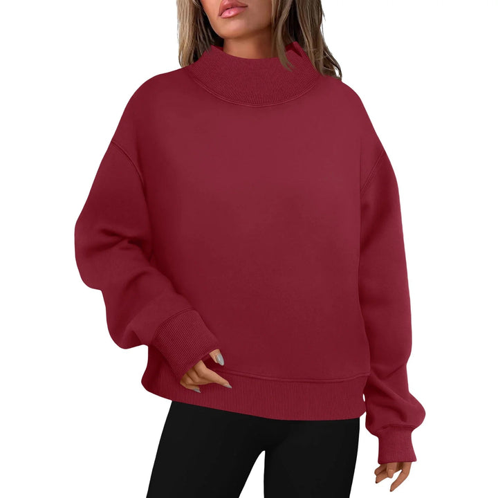 LESLY | Women's Oversized Turtleneck Sweatshirt Long Sleeve Pullover