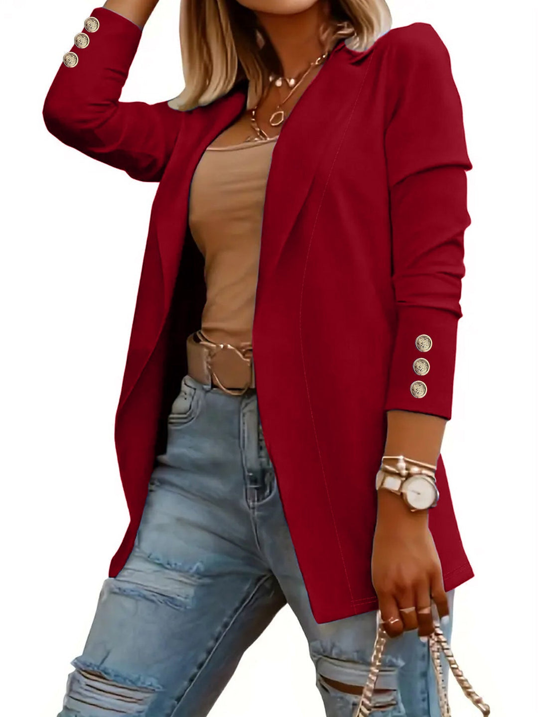 ODIN | Casual Long Sleeve Open Front Blazer