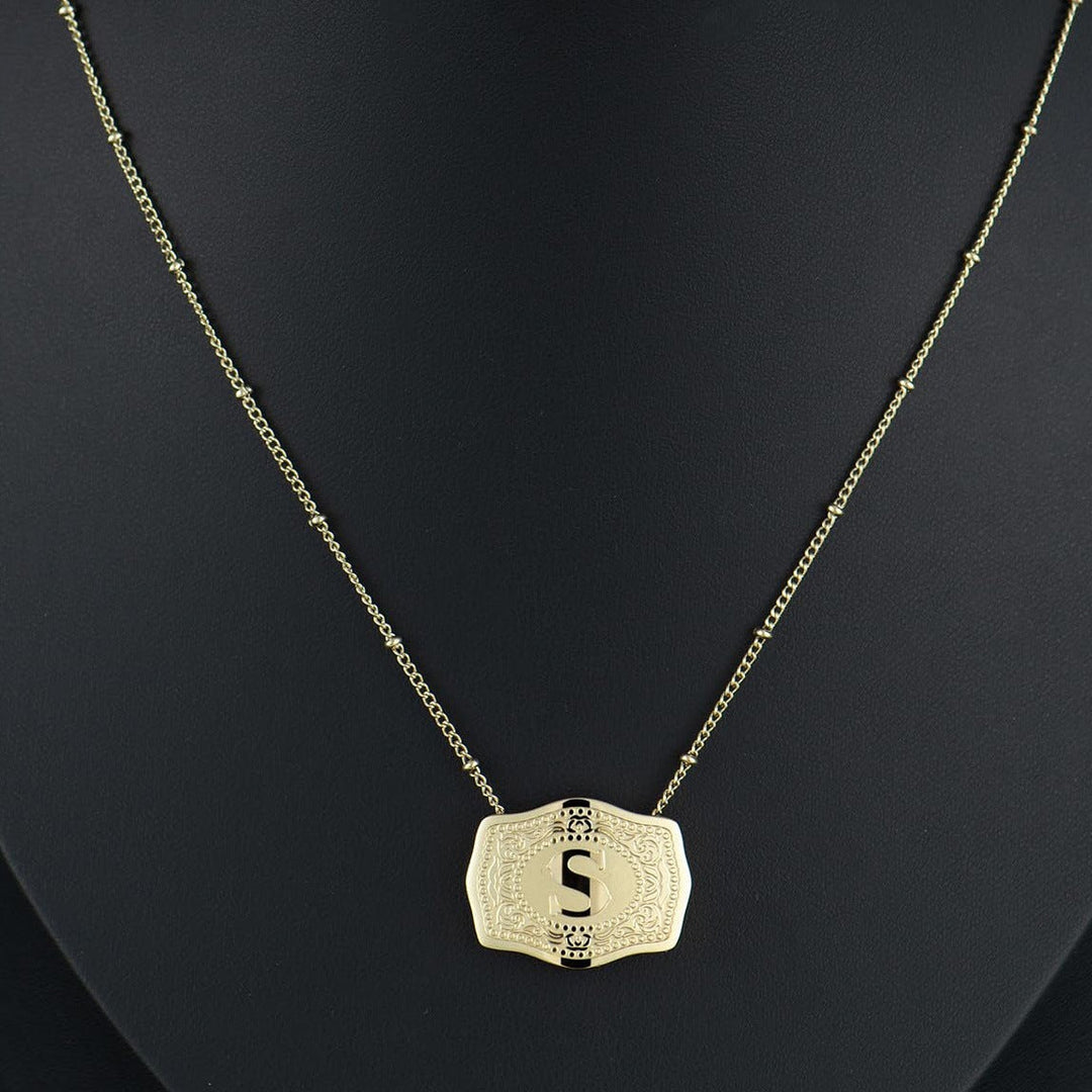 CINDY | Sleek Initial Letter Pendant Necklace