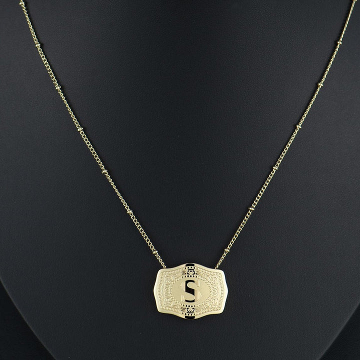CINDY | Sleek Initial Letter Pendant Necklace