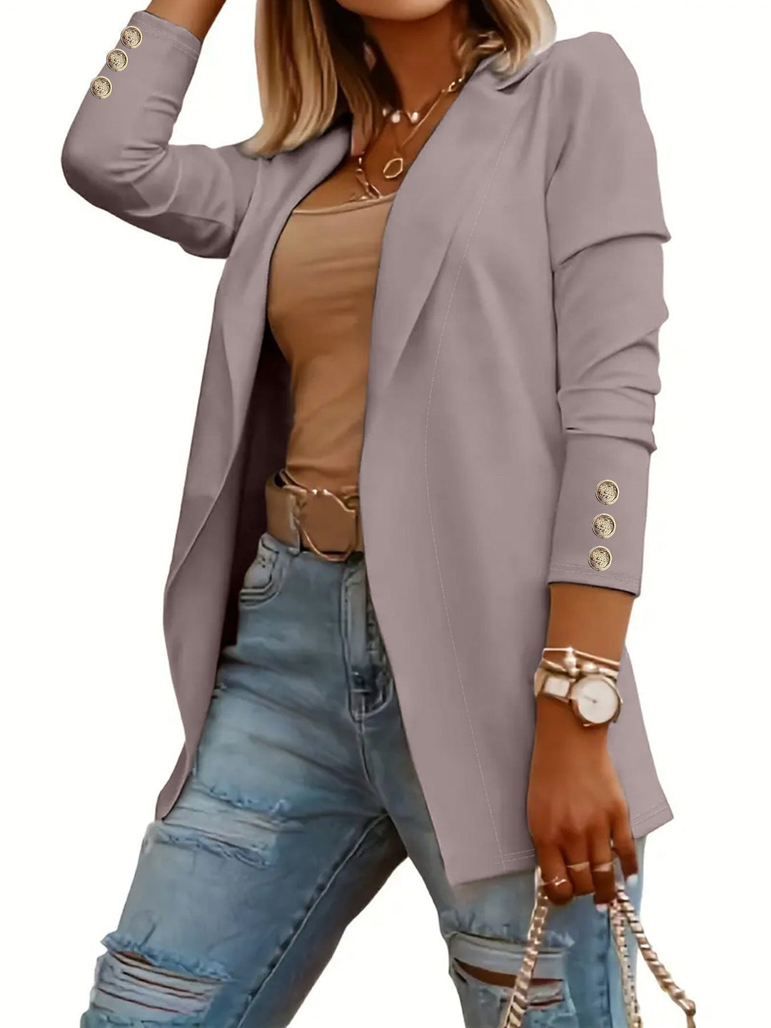 ODIN | Casual Long Sleeve Open Front Blazer