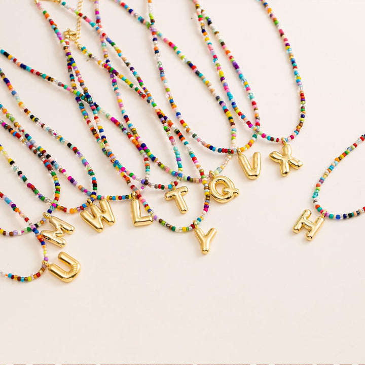 MACY | Colorful Bubble Letter Necklace