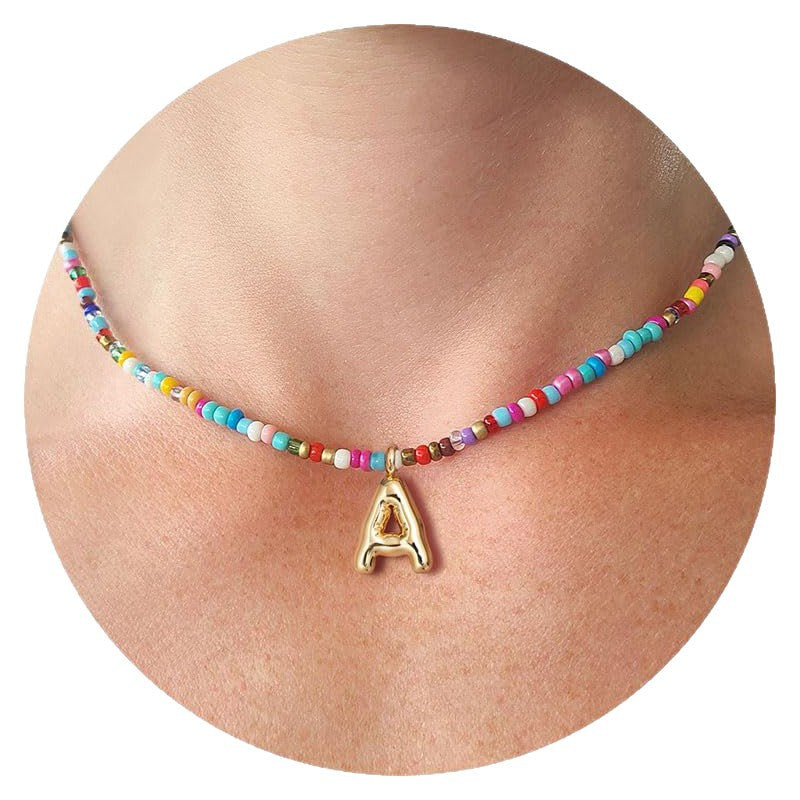 MACY | Colorful Bubble Letter Necklace