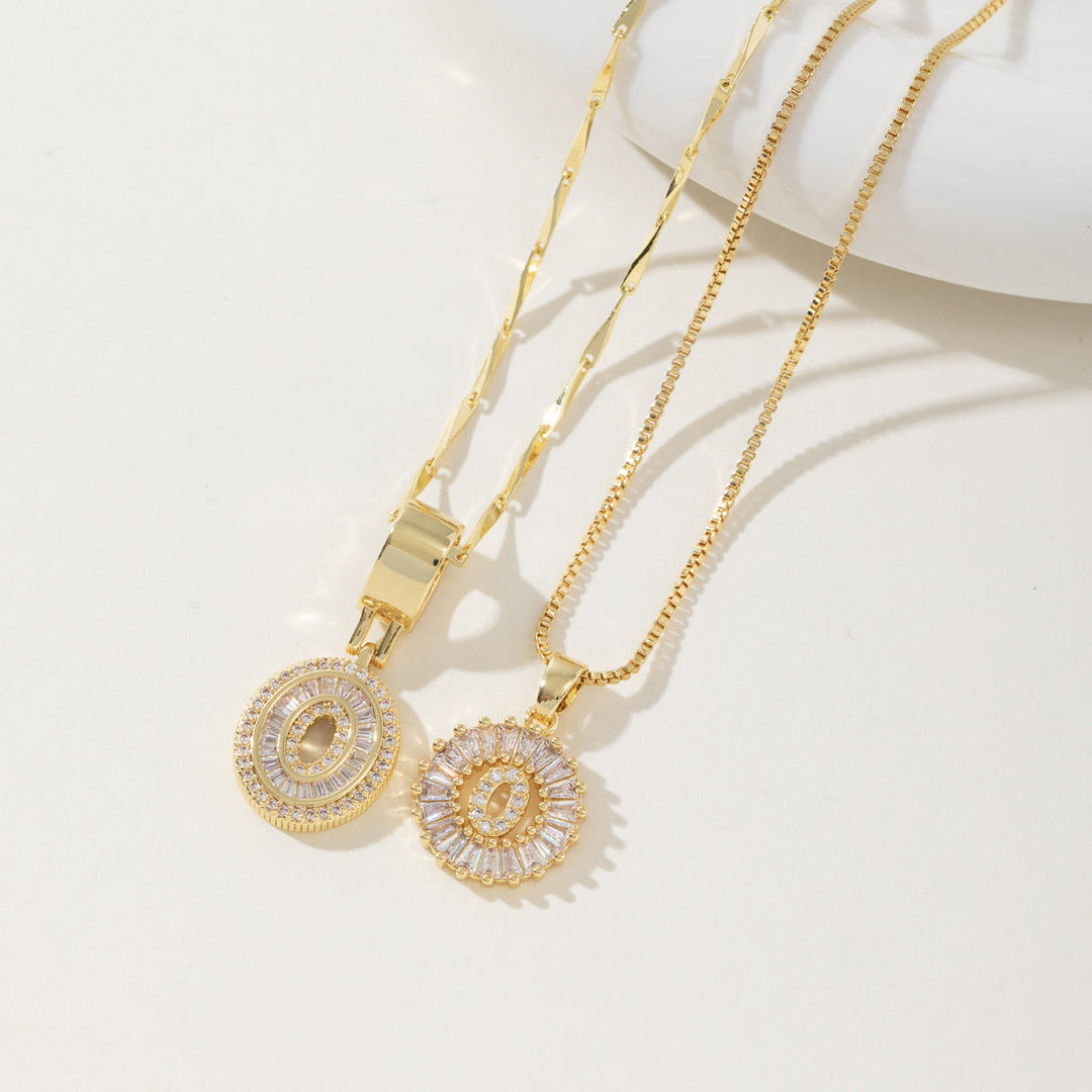AISHA | Elegant 2-Pack Initial Letter Pendant Necklaces