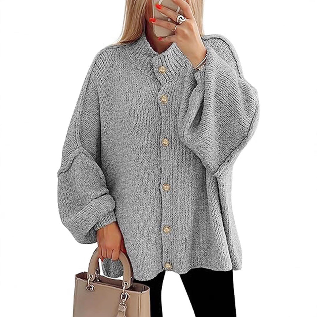 OLIVIA | Women Chunky Knit Button Down Cardigan Jacket