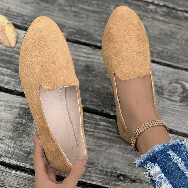 MIA | Women Solid Color Pointed Toe Slip On Flat Shoes