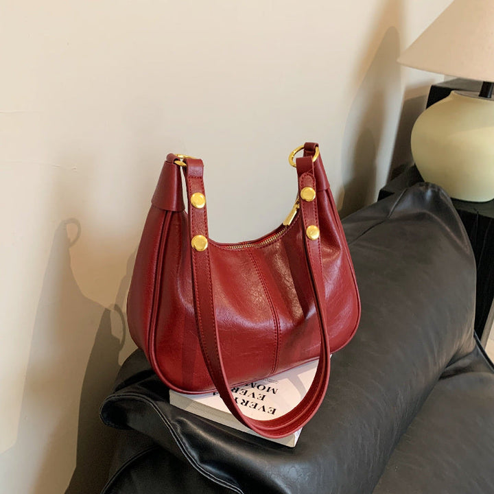 AURELIA | Chic Simple Color Zipper Shoulder Bag
