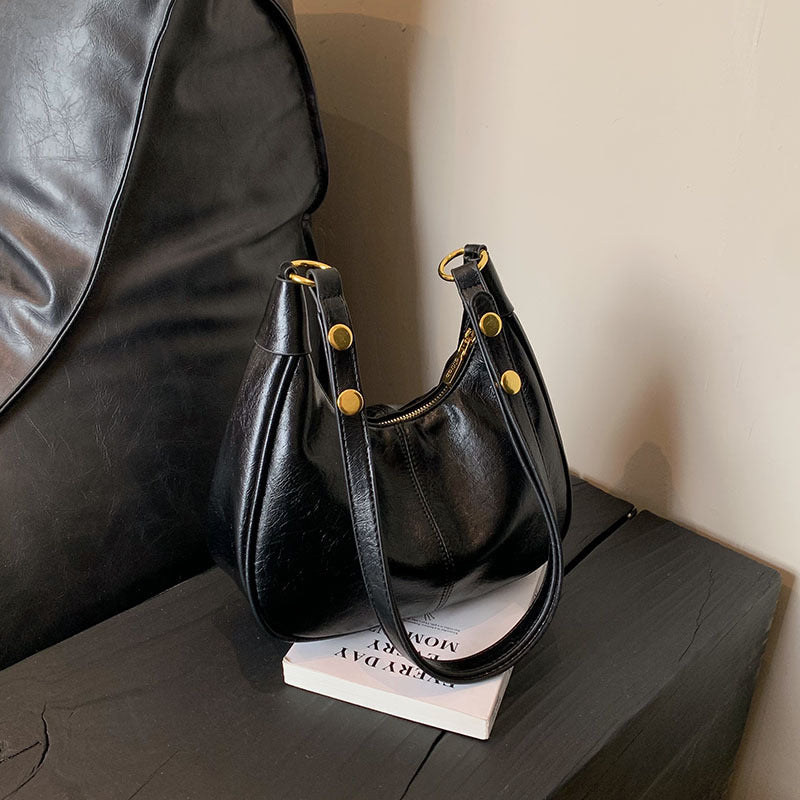 AURELIA | Chic Simple Color Zipper Shoulder Bag