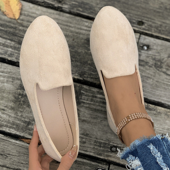 MIA | Women Solid Color Pointed Toe Slip On Flat Shoes