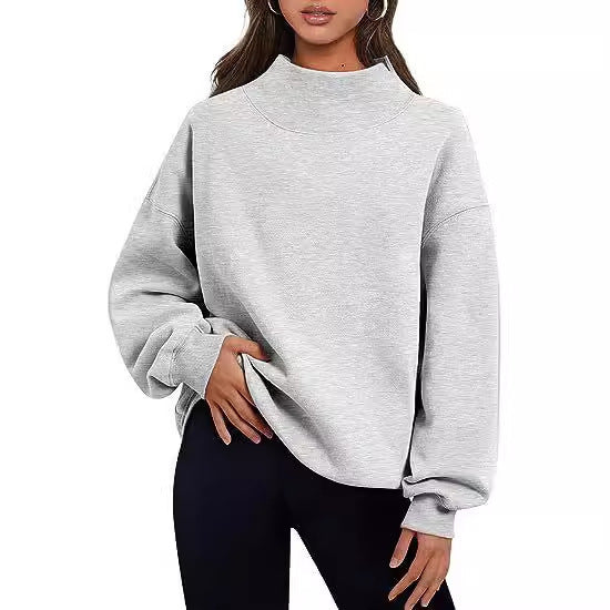 LESLY | Women's Oversized Turtleneck Sweatshirt Long Sleeve Pullover
