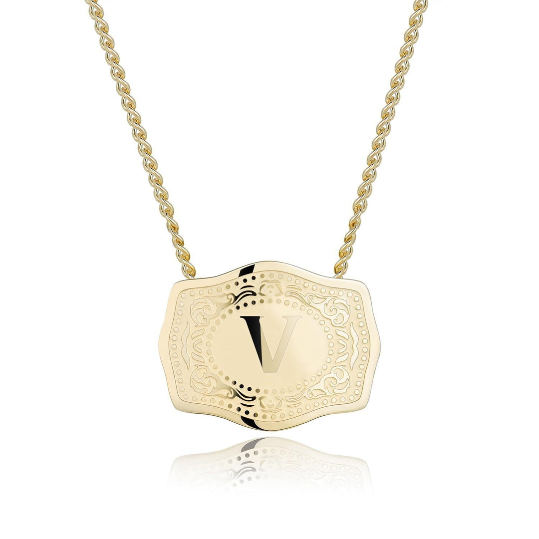 CINDY | Sleek Initial Letter Pendant Necklace