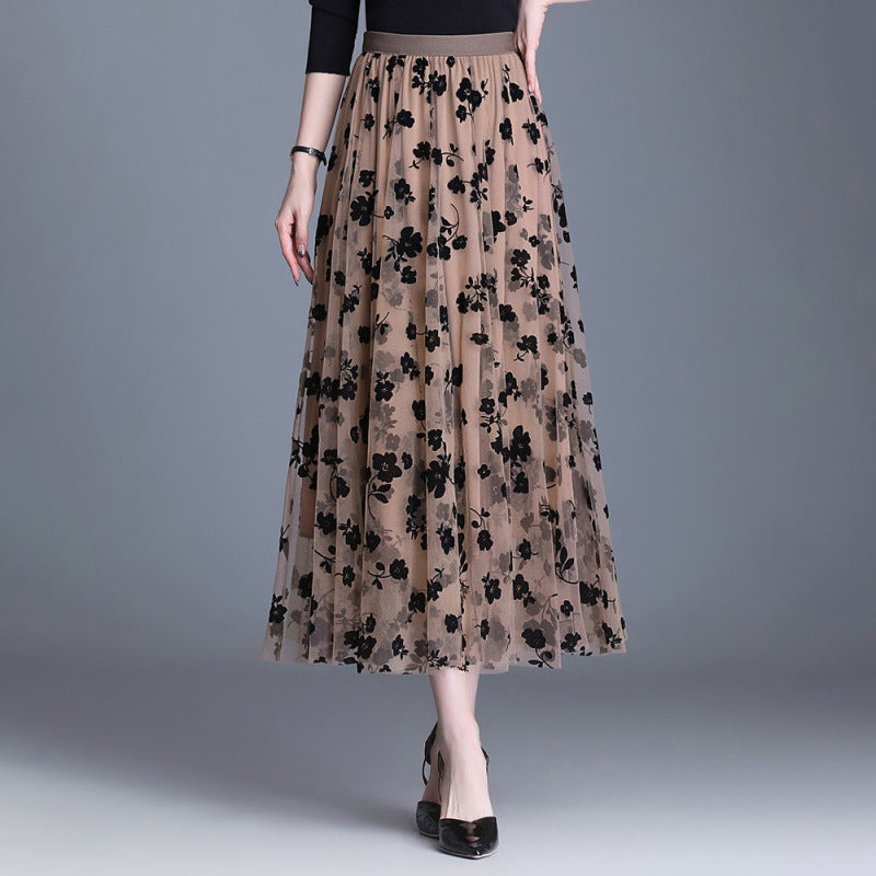 ADELINE | Chic Floral Midi Skirt