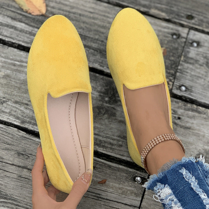 MIA | Women Solid Color Pointed Toe Slip On Flat Shoes