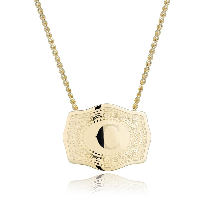 CINDY | Sleek Initial Letter Pendant Necklace