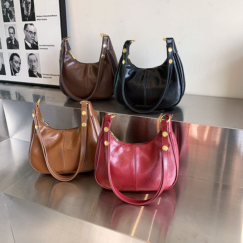 AURELIA | Chic Simple Color Zipper Shoulder Bag