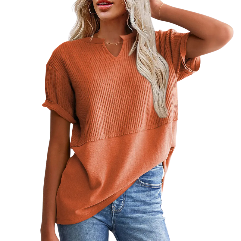 POPPY | Cozy V Neck Everyday Knit Top