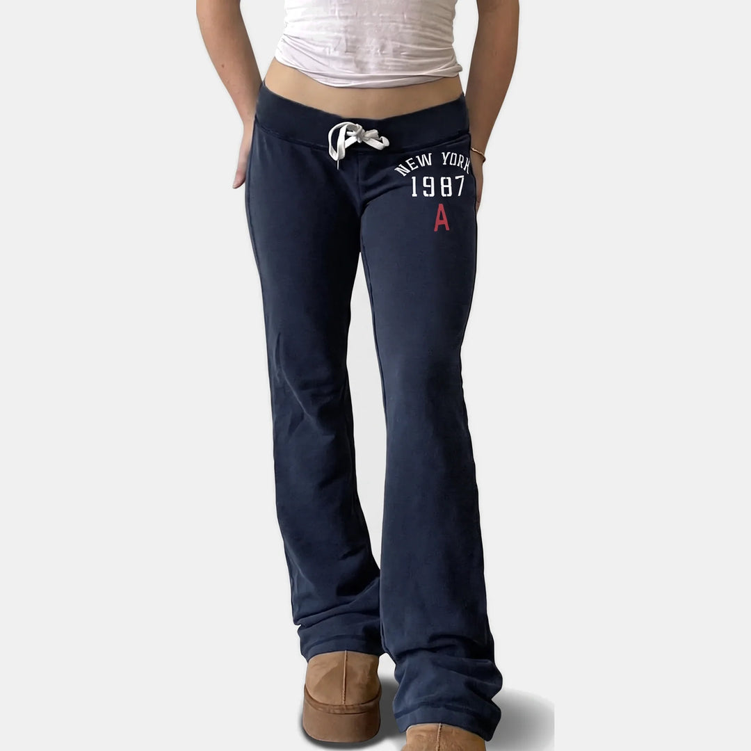 Women's Wide Leg Sweatpants with Low Rise Drawstring Waist