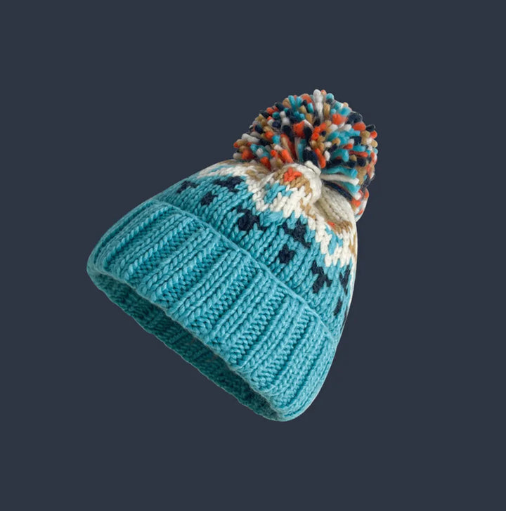 TAMARA| Cozy Snowflake Pom Beanie