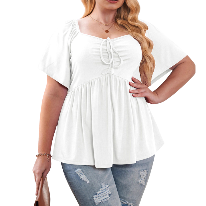 SERENE | Stylish Plus Size Sweetheart Neck Blouse