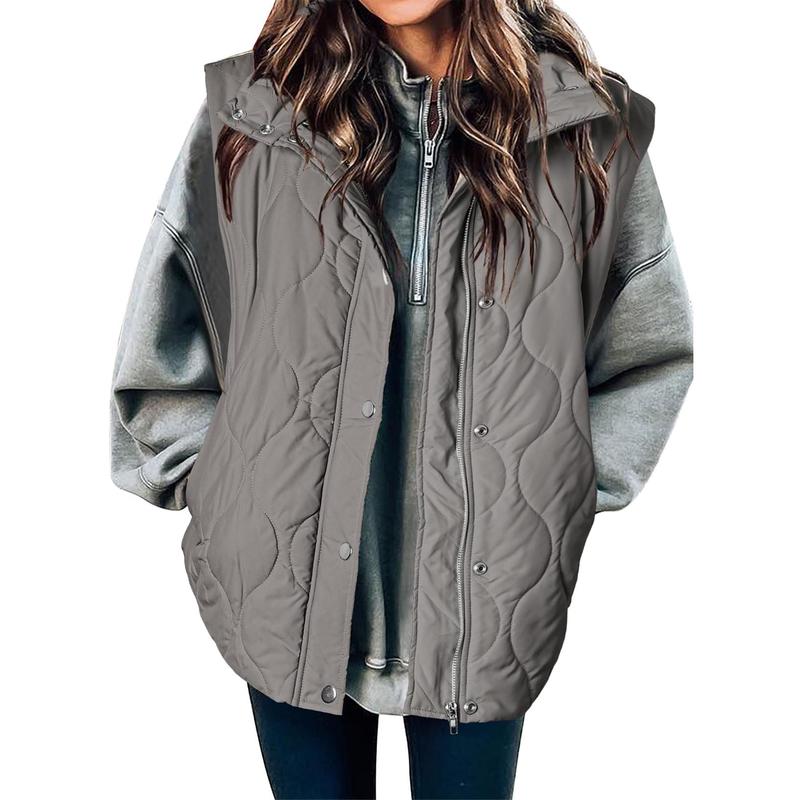 OLIVIA | Women's Casual Oversized Puffer Vest with Stand Collar