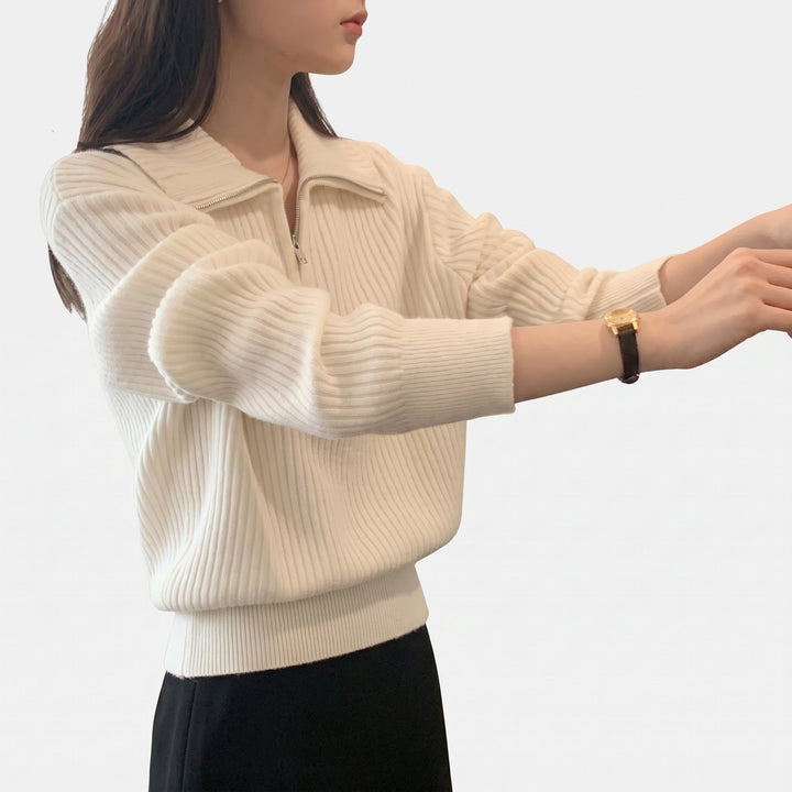 Pull camionneur femme, maille ample à manches longues