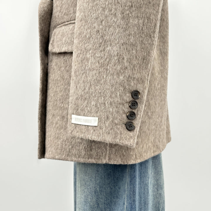 Caban oversize hiver femme, droit double boutonnage croisé