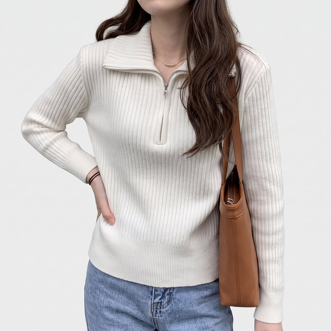 Pull camionneur femme, maille ample à manches longues