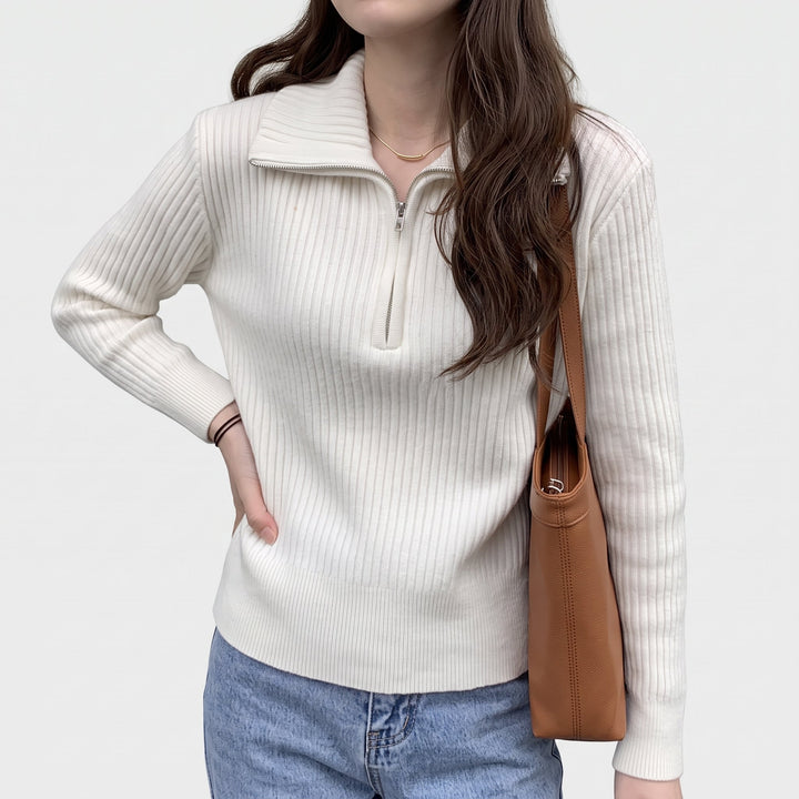 Pull camionneur femme, maille ample à manches longues