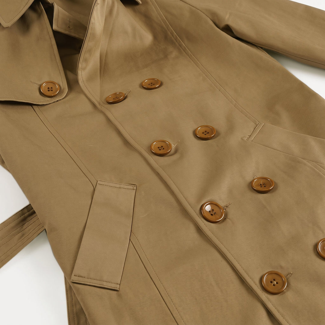 Trench court croisé homme, cintré classe ceinturé slim fit