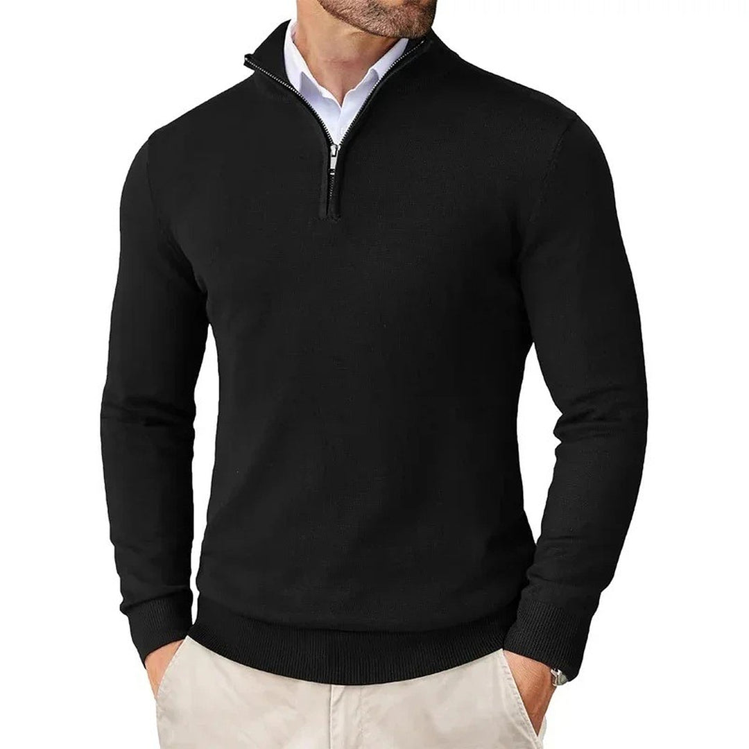 Pull camionneur homme, col montant doublé polaire ajusté