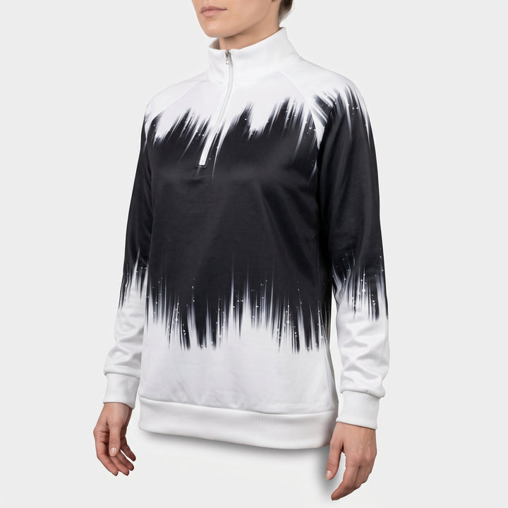 Pull camionneur femme, coupe ample à col montant