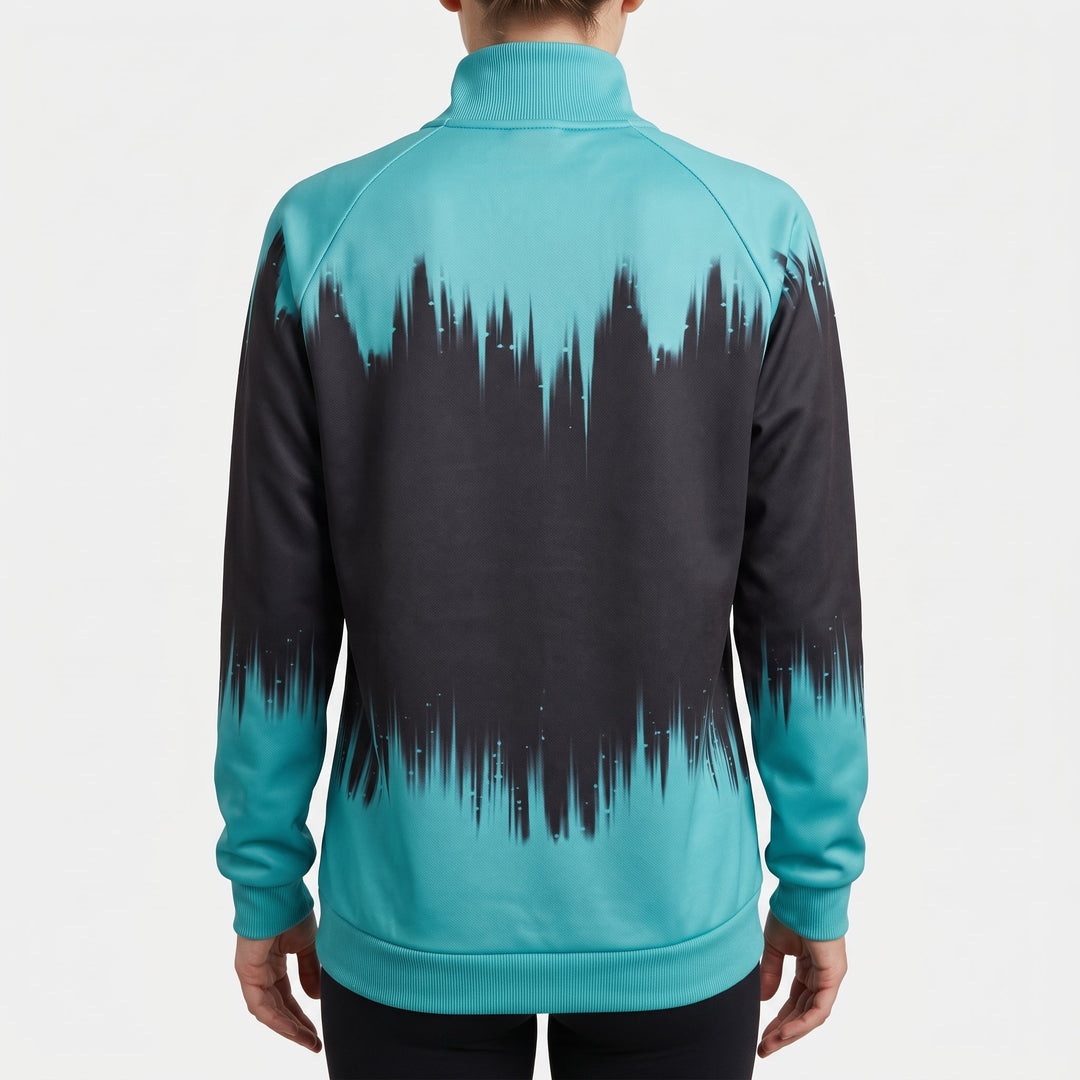 Pull camionneur femme, coupe ample à col montant