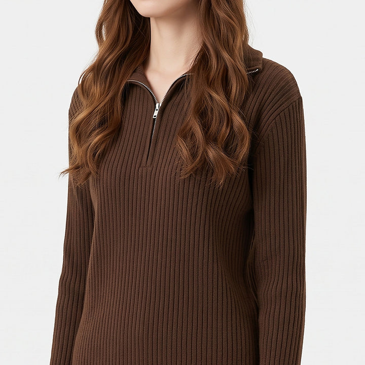 Pull camionneur femme, maille ample à manches longues