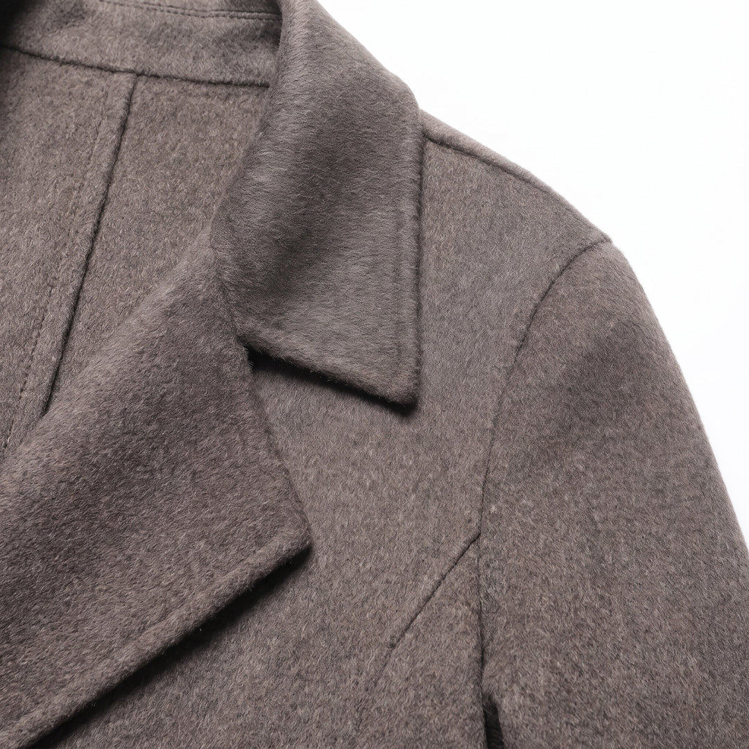 Caban croisé hiver homme, double boutonnage revers crantés