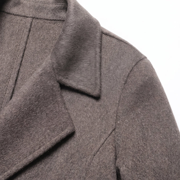 Caban croisé hiver homme, double boutonnage revers crantés