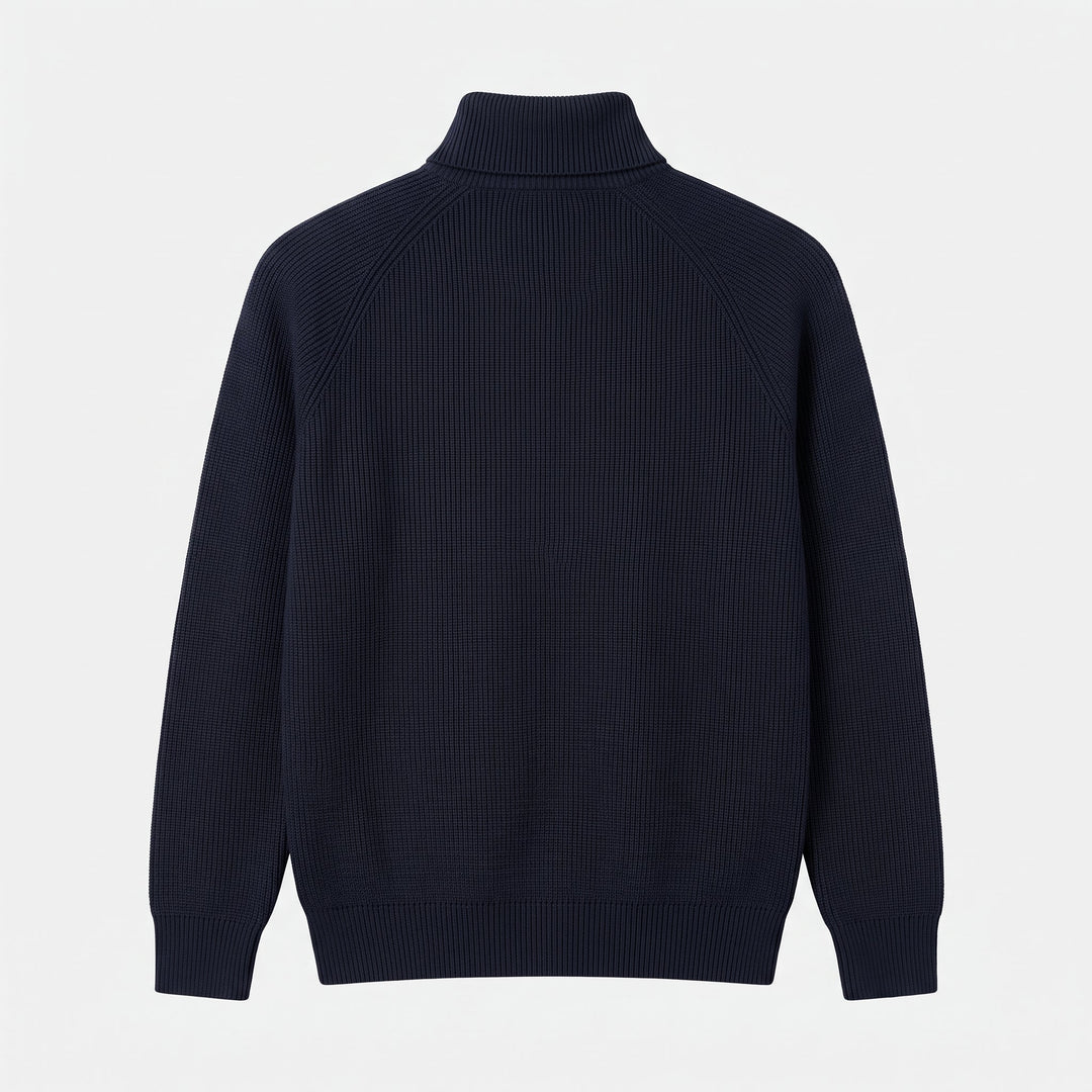 Pull camionneur homme, maille côtelée à rayures verticales