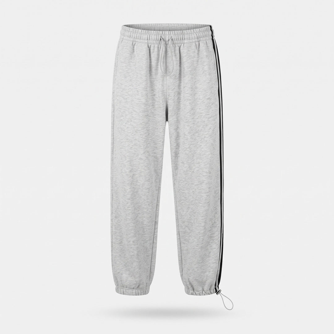 Jogging femme large oversize baggy, lettrage cursif et bas à cordon