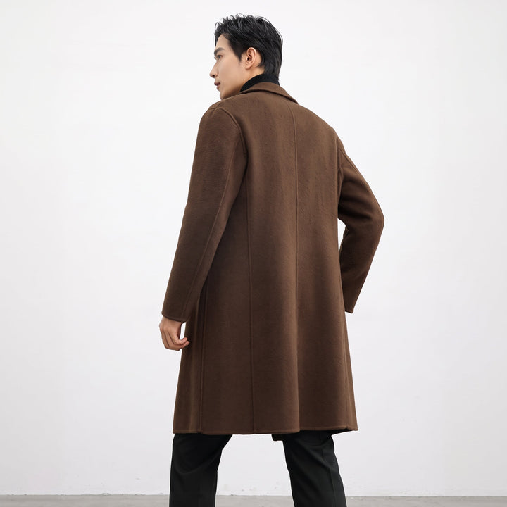 Caban croisé hiver homme, droit double boutonnage classe