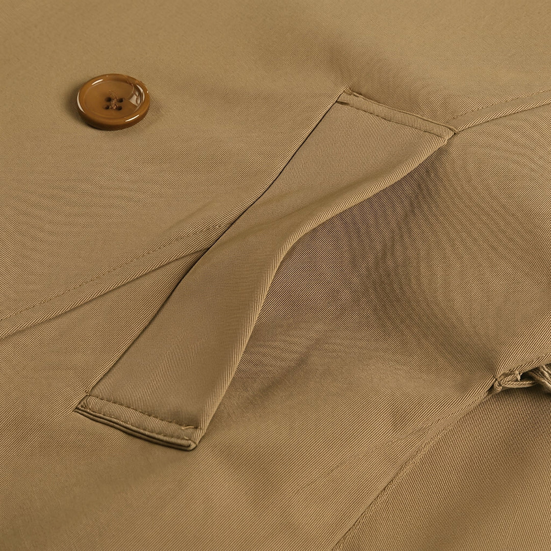 Trench court croisé homme, cintré classe ceinturé slim fit