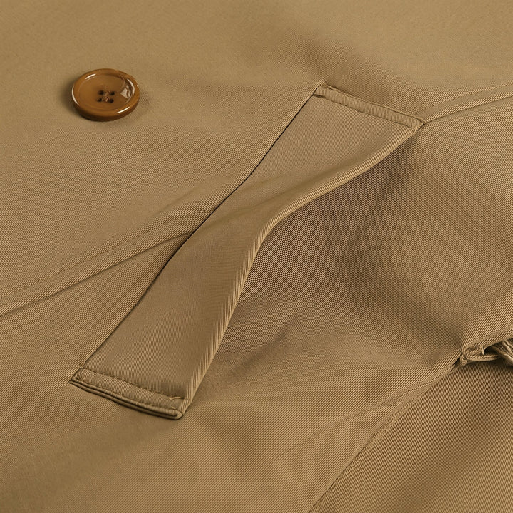 Trench court croisé homme, cintré classe ceinturé slim fit