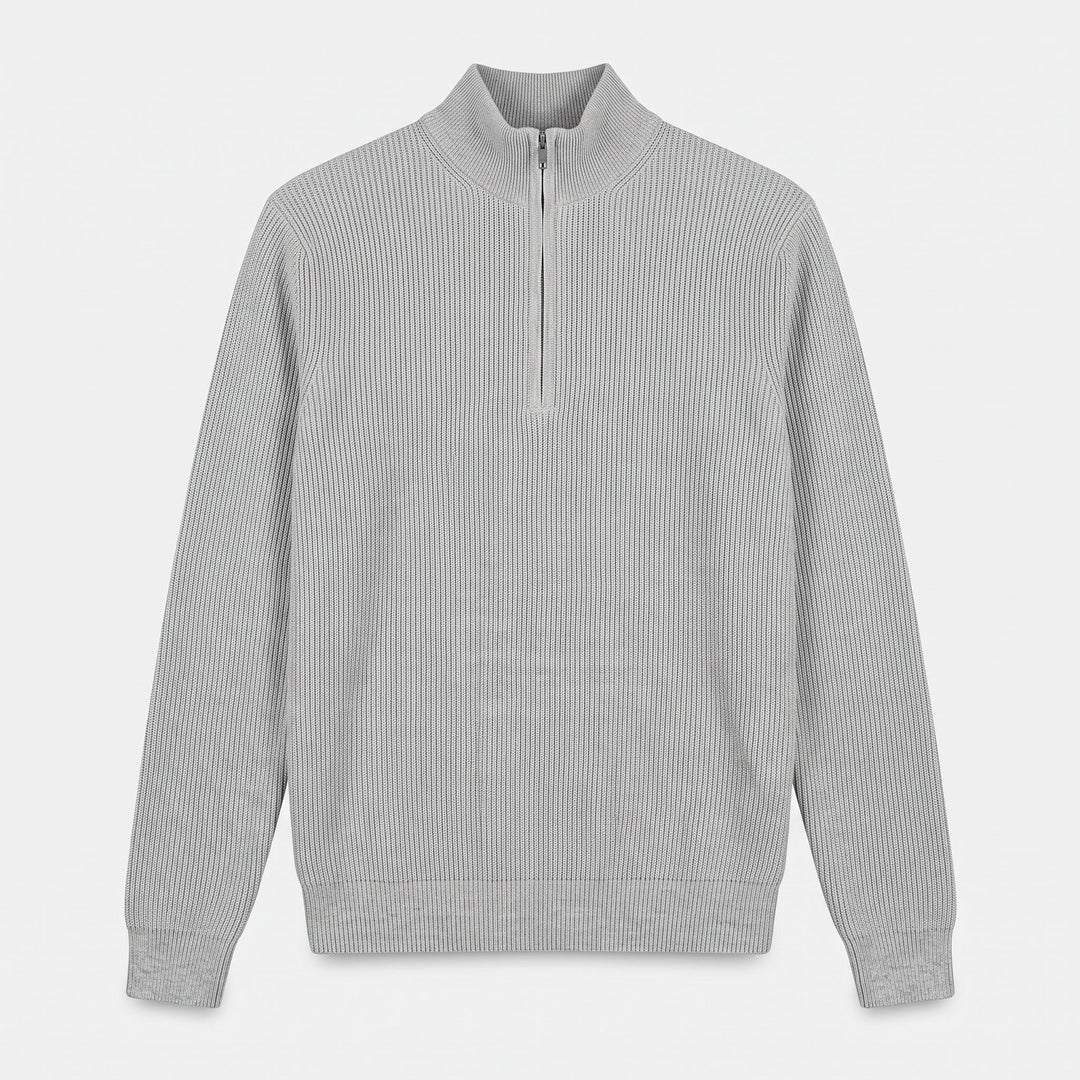 Pull camionneur homme, maille côtelée à rayures verticales