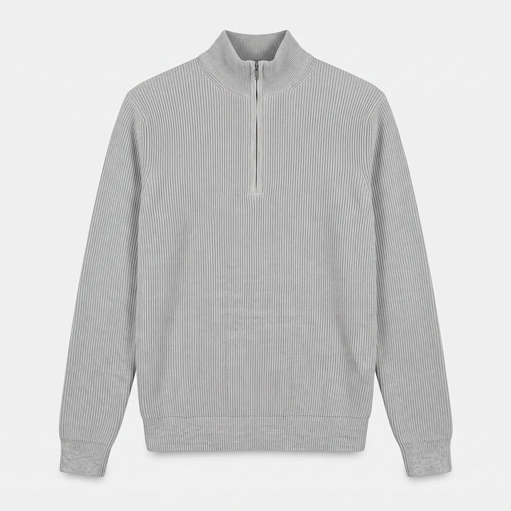 Pull camionneur homme, maille côtelée à rayures verticales