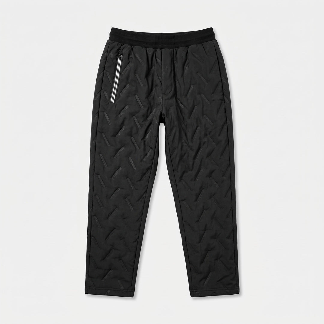 Jogging femme baggy, matelassé façon doudoune et poche zippée
