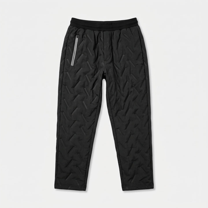 Jogging femme baggy, matelassé façon doudoune et poche zippée